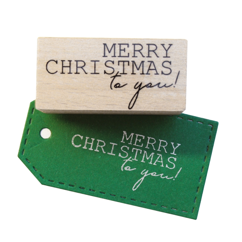 Stempel "Merry Chistmas to...
